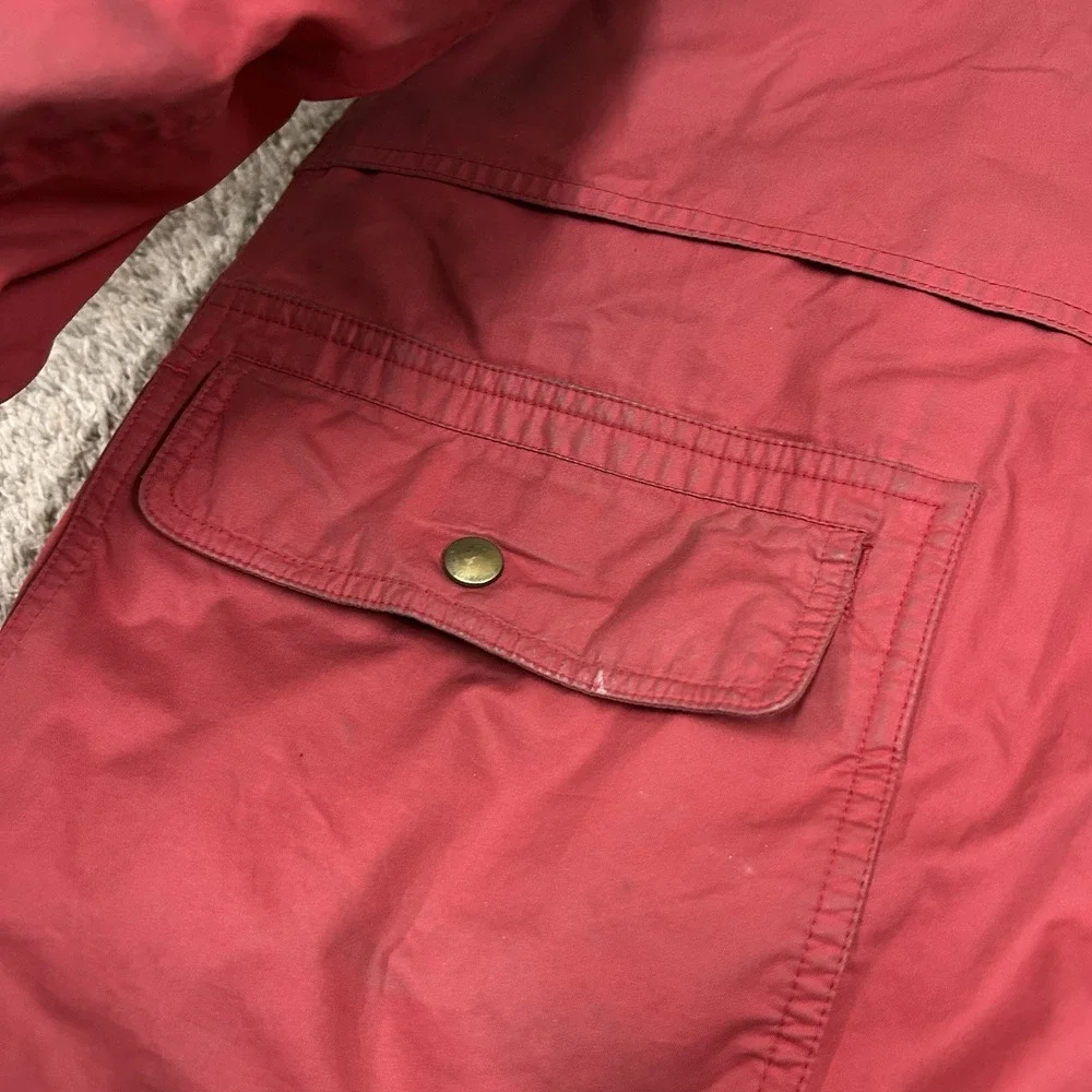 Vintage Eddie Bauer Goose Down Puffer Jacket Women's Large‎ Red Full Zip